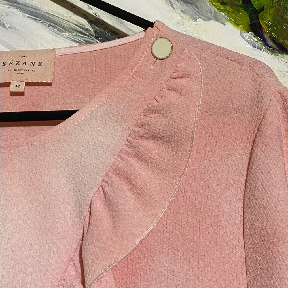 Sezane Pink Blush Blouse - Picture 3 of 8
